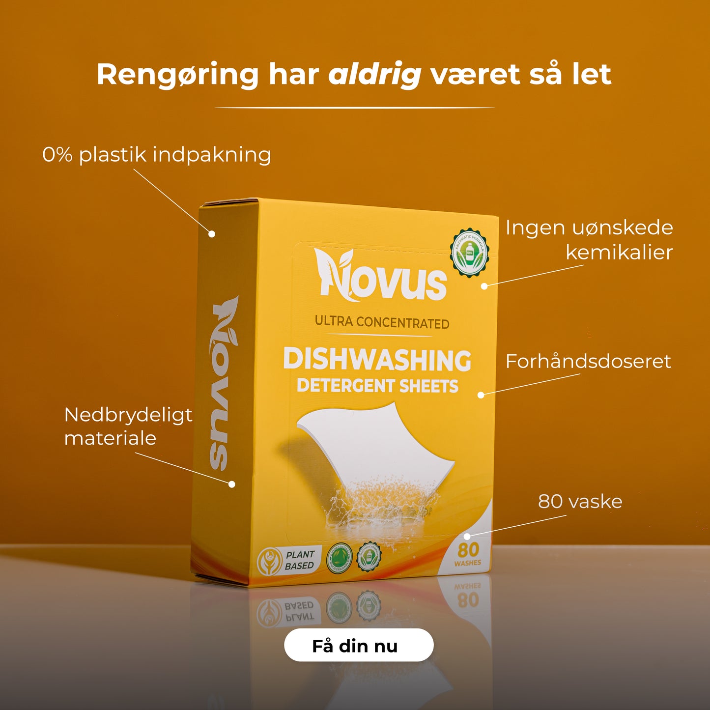 Startpakke 2x Opvask + 2x Tøjvask (SPAR 20% + GRATIS FRAGT)