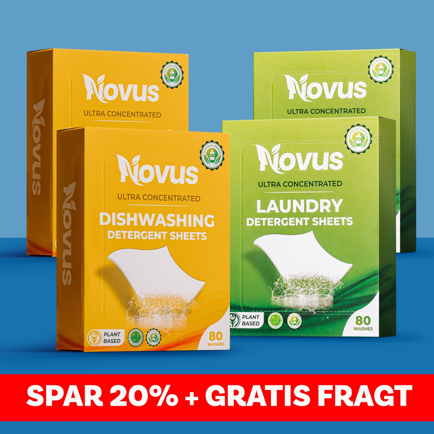 Startpakke 2x Opvask + 2x Tøjvask (SPAR 20% + GRATIS FRAGT)