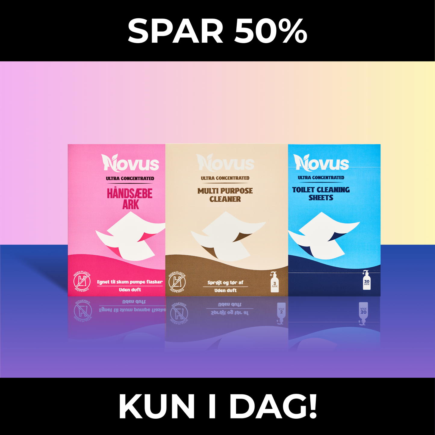 Håndsæbe + Multirengøring + Toiletrens(SPAR 50%)